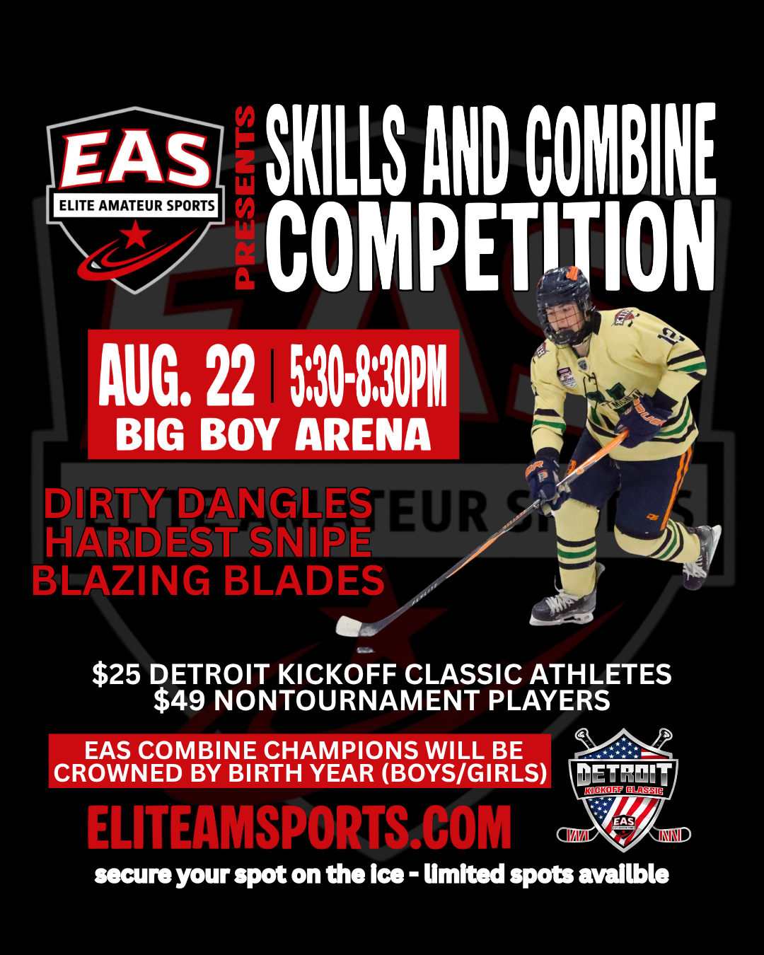Detroit Kickoff Classic Skills Competition flyer